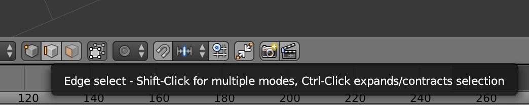 Switching between edges, faces and vertices in edit mode