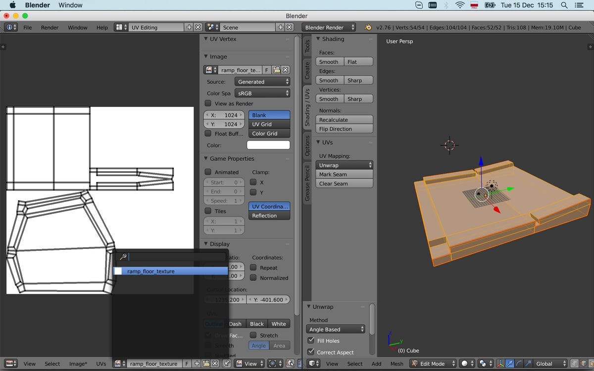 Selecting background image for UV mapping
