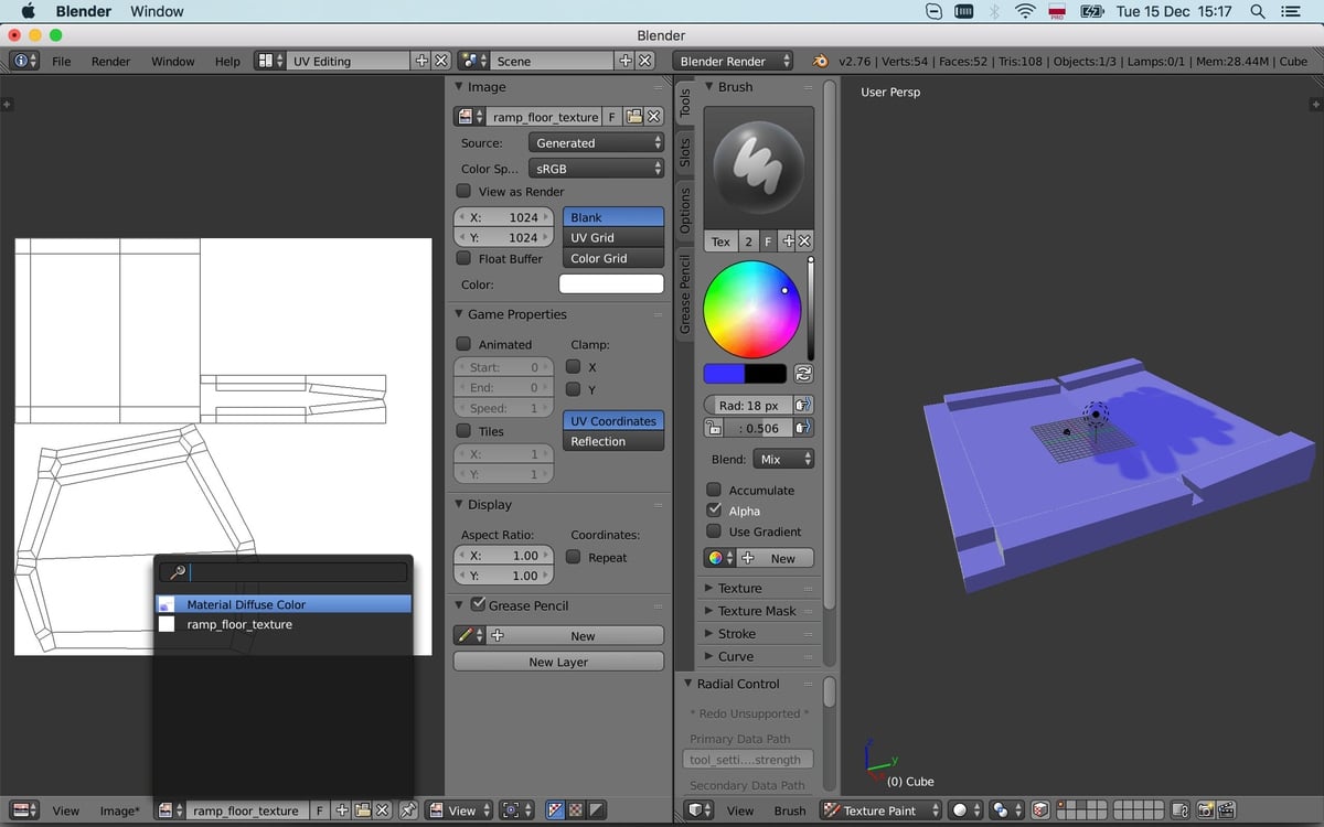 Choosing image for UV/Image editor