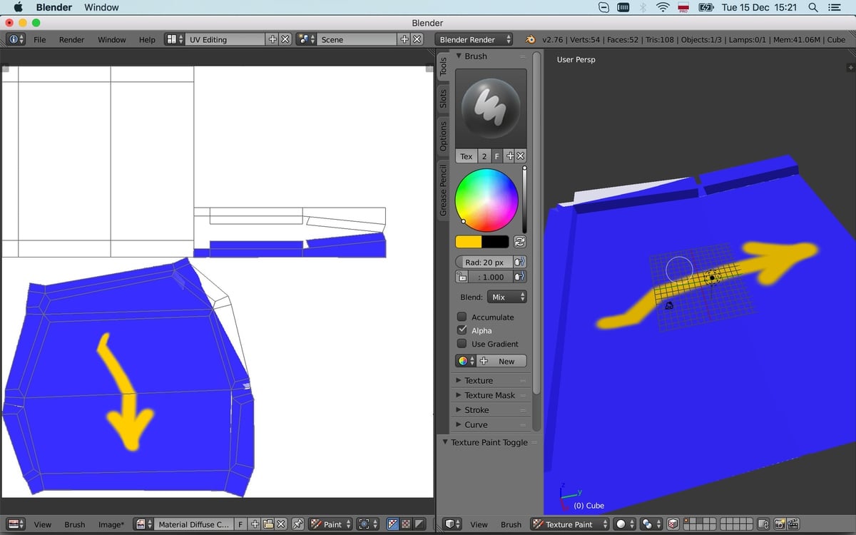 Fixing UV mapping errors manually