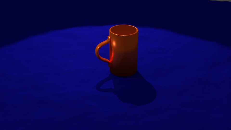 Cup modelled in Blender