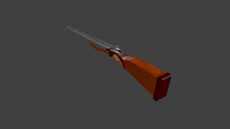 Textured rifle made in Blender